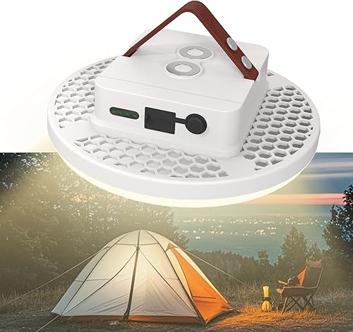 Miniatura 11 de Luces de campamento de 12000 mAh, 5000 lm, 3 modos de iluminación de color, lámpara LED recargable brillante de 40 W, luces colgantes IPX5
