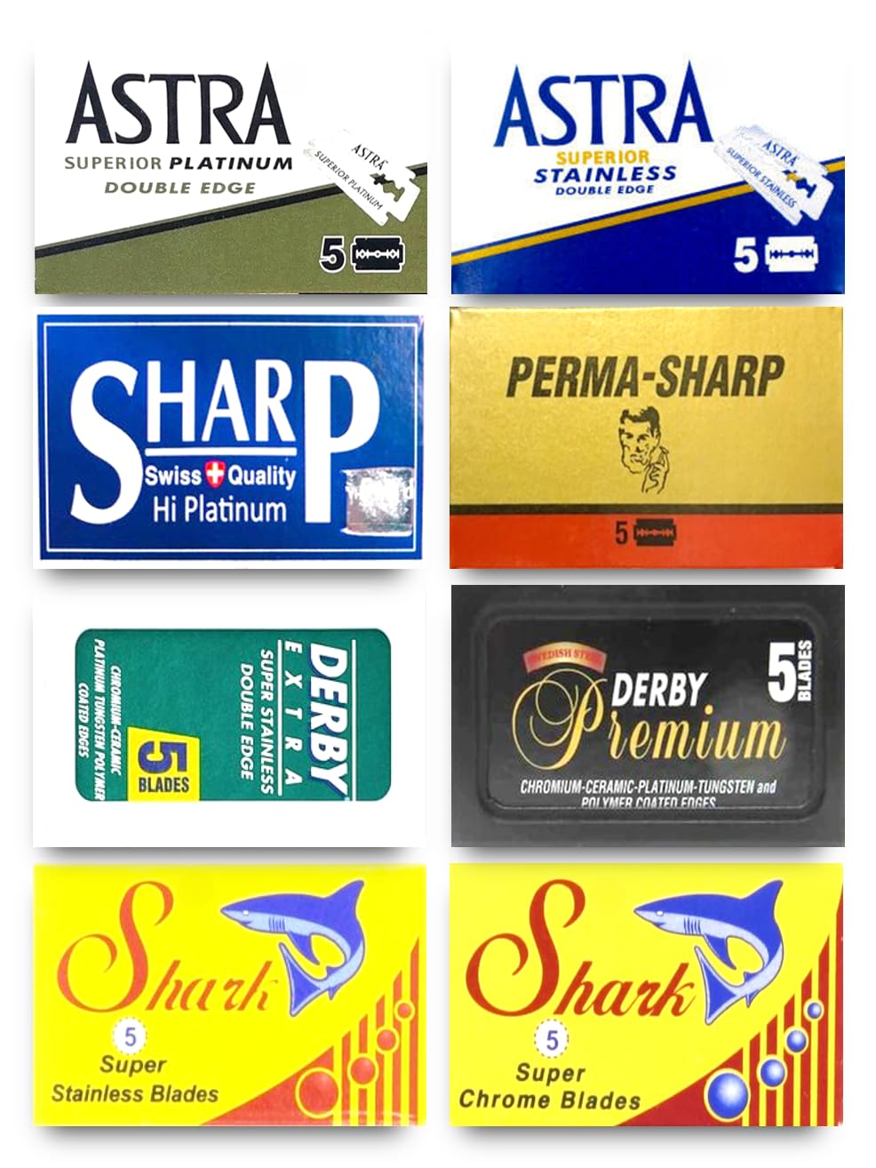 Astra Shark Derby GiIIette Permasharp - 40 hojas de afeitar