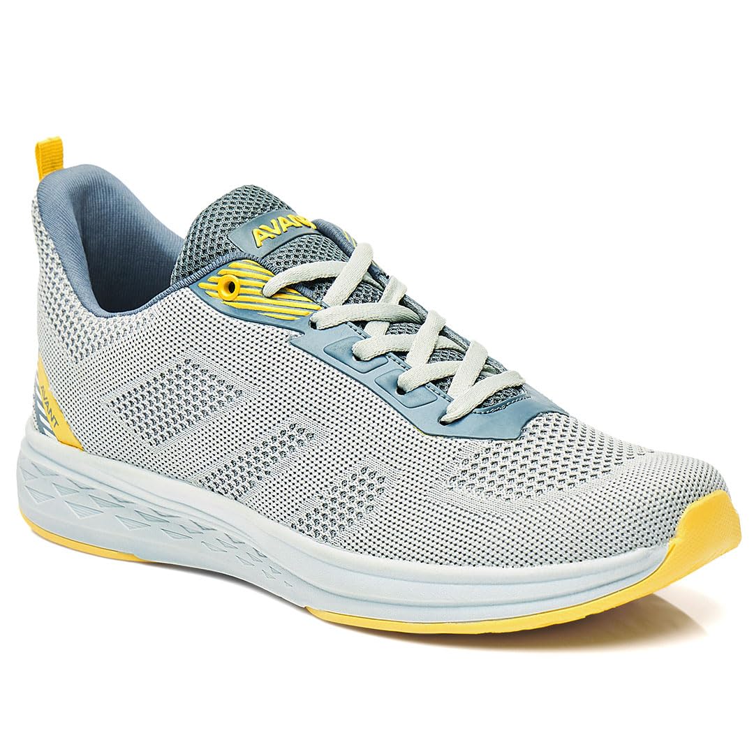 AVANT Mens Swift Running & Training Shoes|100% Pure Rubber Outsole|Natural Rubber EVA Insole|Breathable Knitted Upper Mesh|Enhanced Grip for Low Abrasion - Grey, UK6 (B0CD3RLCKC) Amazon Price History, Amazon Price Tracker