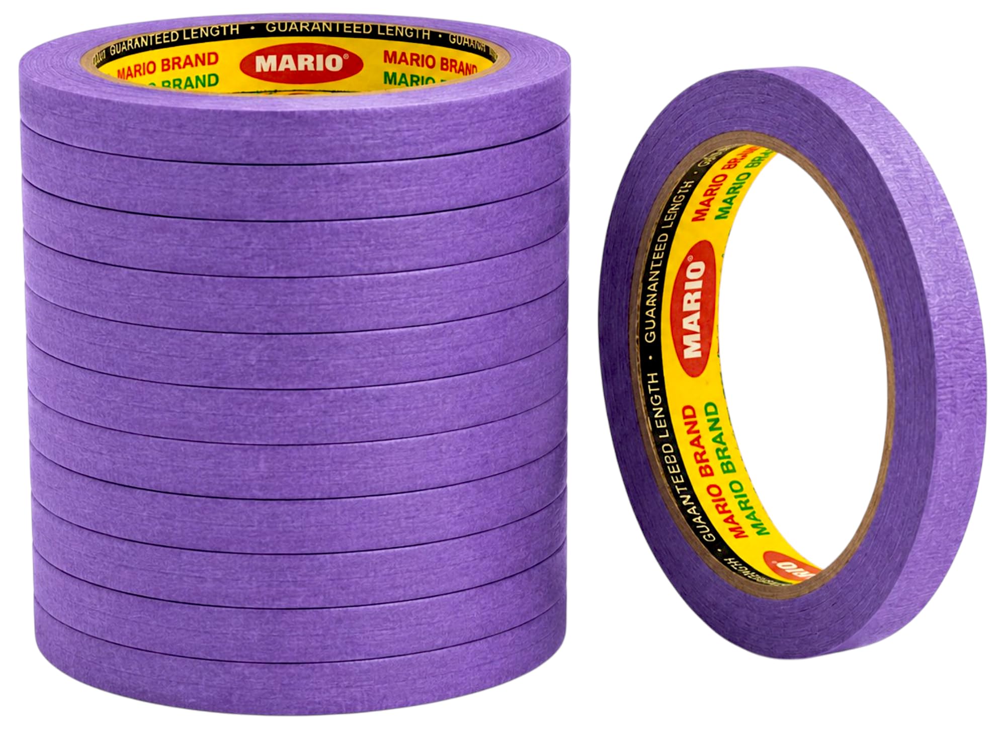 Mario Purple Masking Tape – 20 Meter Length, 6mm Width – Fine Line Masking Tape for Precision Painting, Craft & Art Work