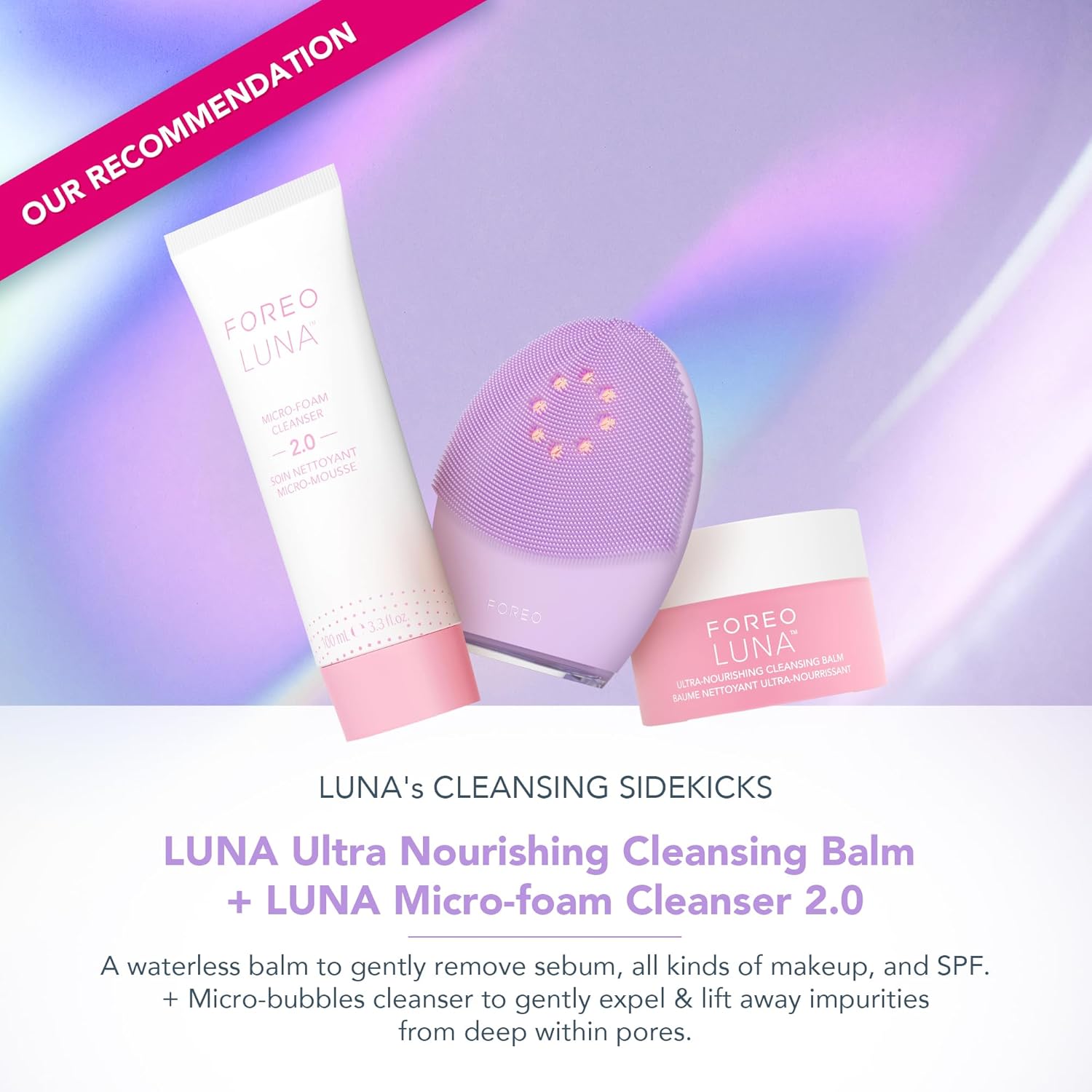 FOREO Luna 4 Plus Facial Cleansing Brush - Red Light Deep Thermo Cleansing - Anti Aging Microcurrent Facial Device - Sensitive Skin