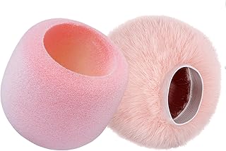 Combo de filtro pop de espuma y parabrisas peludo rosa para micrófonos Blue Yeti y Yeti Pro