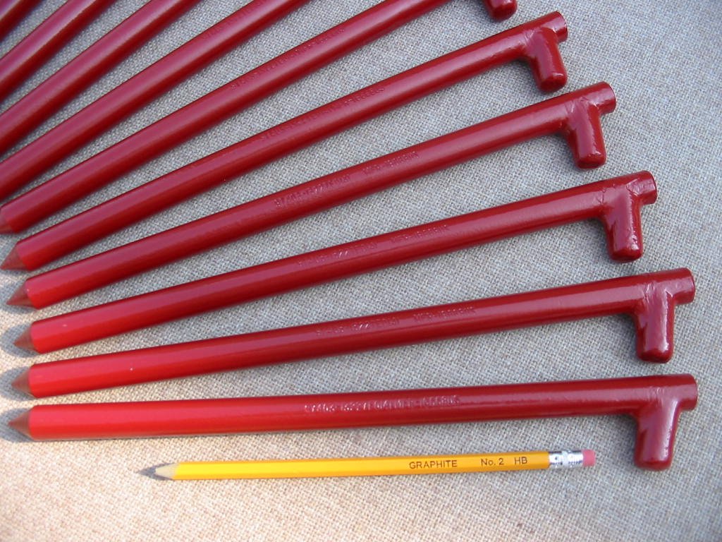 A 24 pack of Heavy Duty Steel Tent Pegs.12