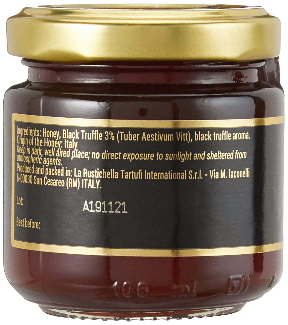 La Rustichella - Set Black Truffle Honey (140g - 4,93 OZ) & White Truffle Honey (140g - 4,93 OZ) | Gluten Free, Cholesterol Free