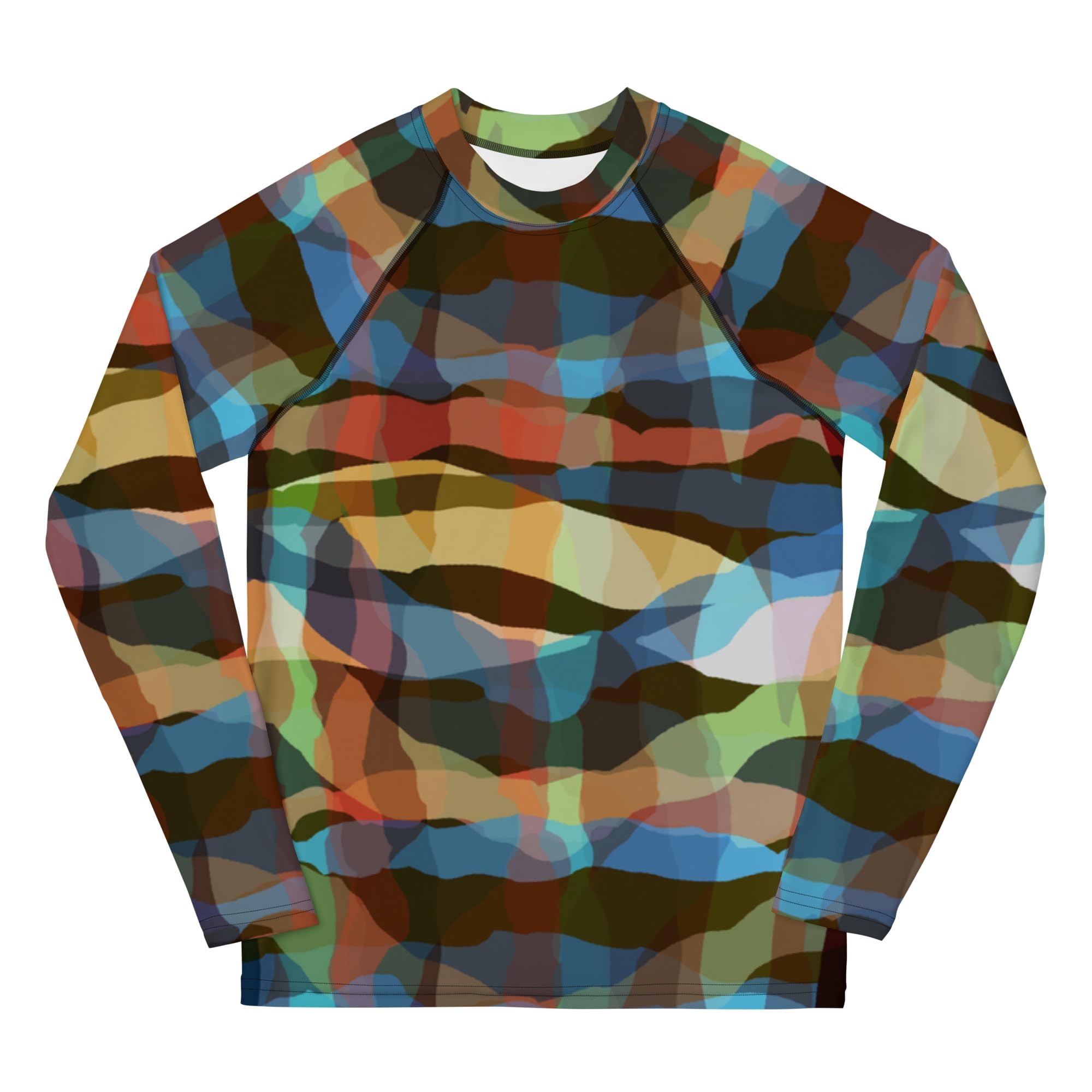 Rashguard Jugend Jungen, Langarm, Badeshirt, Schwimmshirt, Sonnenschutz, Badebekleidung, Schnelltrocknend, UPF 50+, Rash Top mit Print, Rash Guard Shirt, UV Shutz, Stripes, 134-158 cm