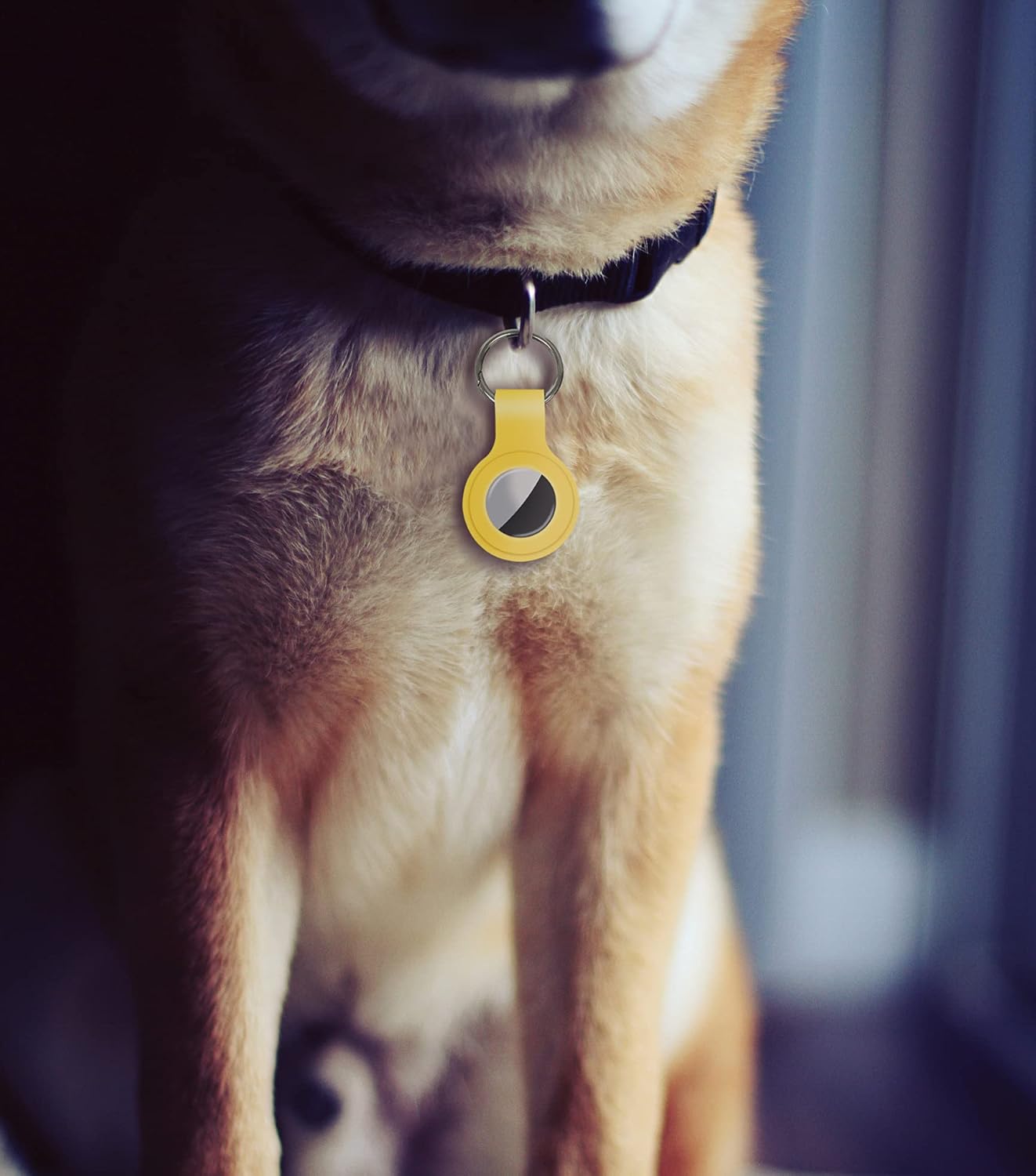 protective key ring cases for airtags 4 pack secure silicone airtag holders with heavyweight metal alloy key chain anti loss finder pet tracker