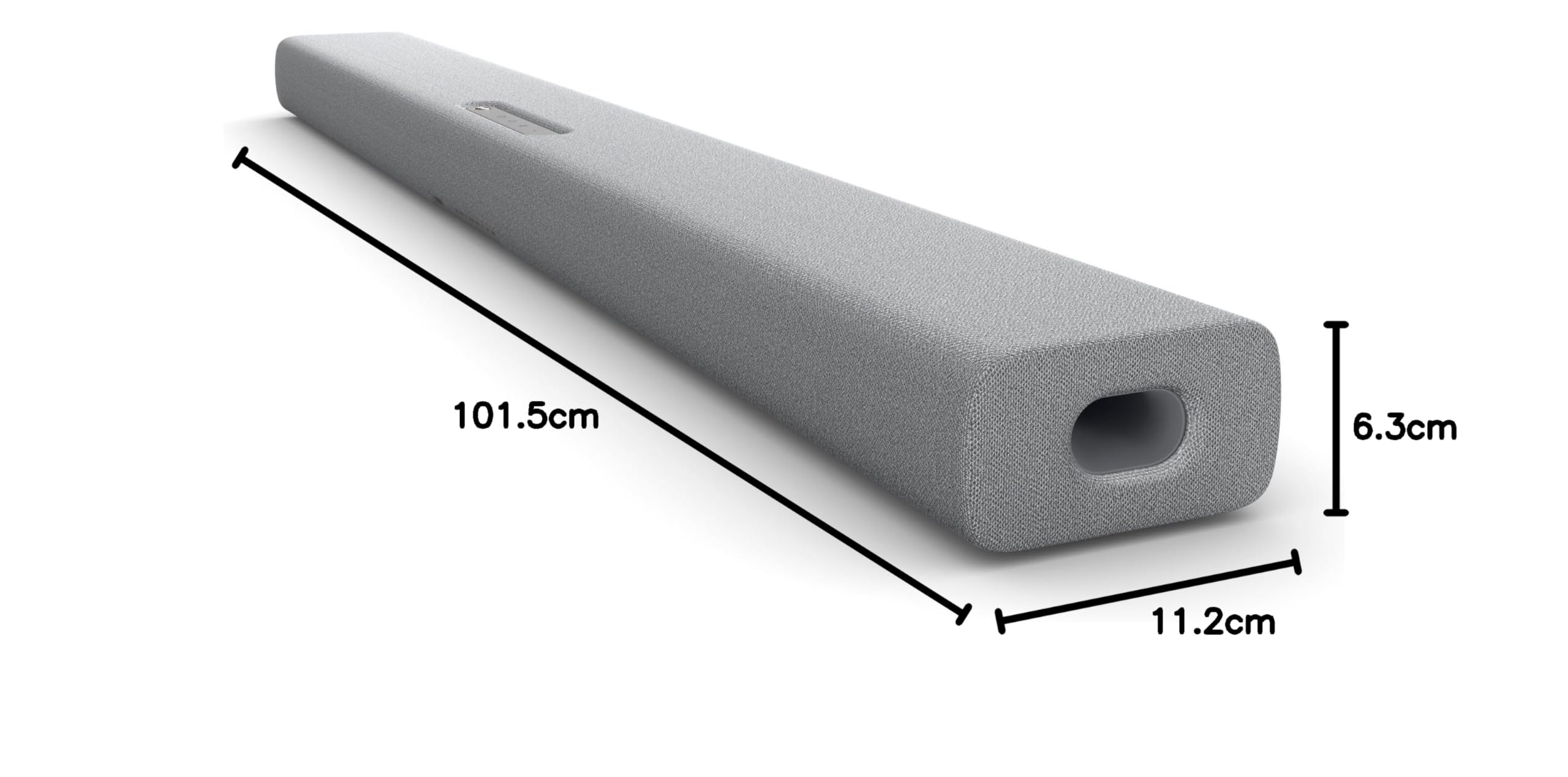 Yamaha TRUE X BAR 40A Soundbar głośnik telewizyjny z wbudowanym Dolby Atmos, subwooferem i Alexa, jasnoszary