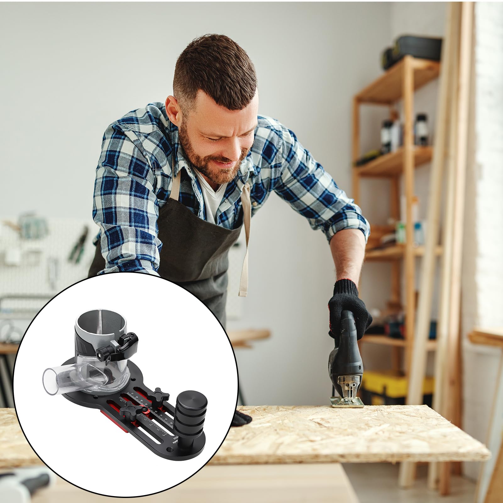 Base Per Rifinitore, Supporto Scanalato Per Rifinitore 2 In 1 Con Base Scanalata Supporto Per Fresatrice Per Base Fresatura Per Legno Per Fresatrici 65 Mm Base Per Fresatrice Per Macchine Rifinitura