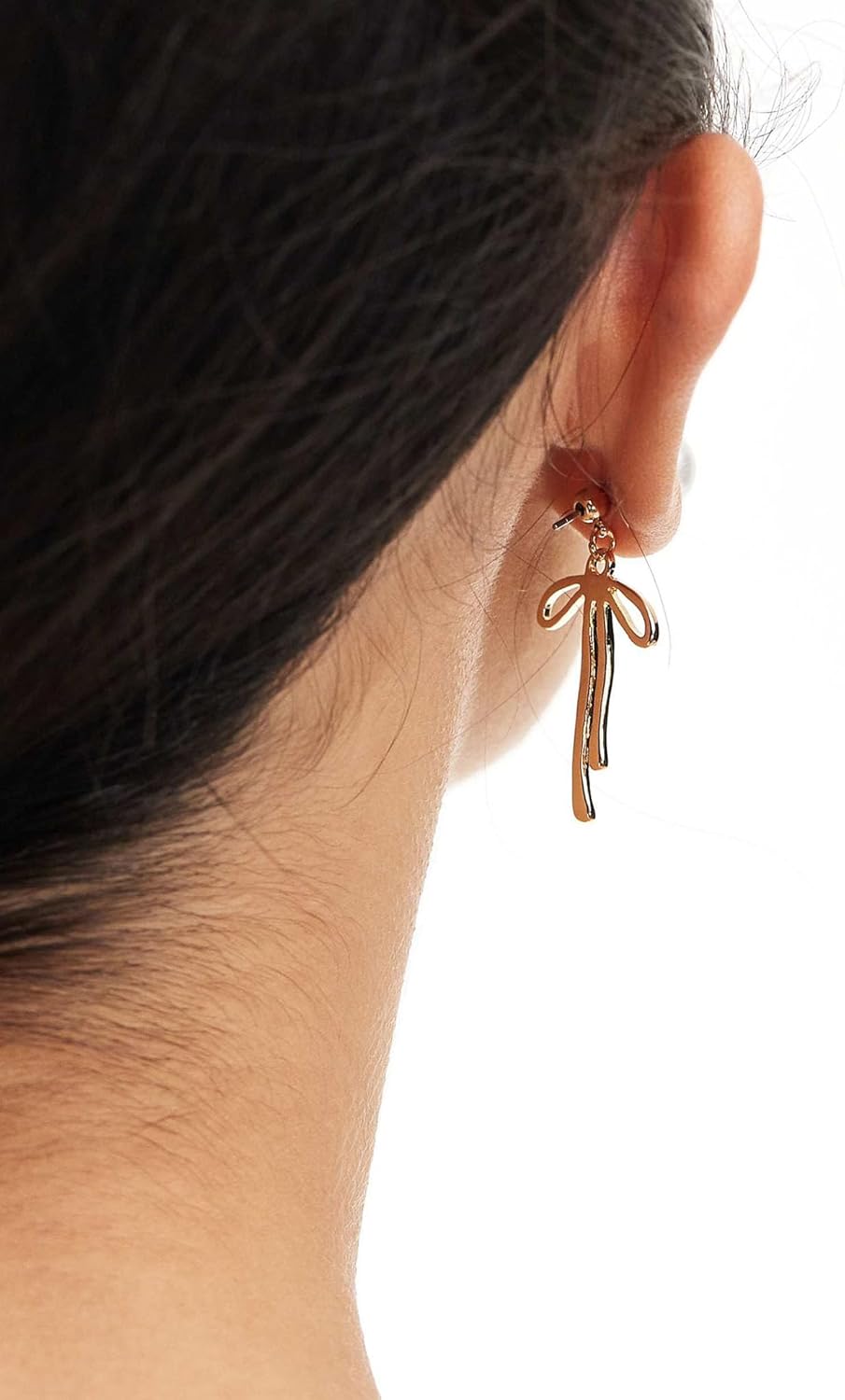 Bow Earrings for Women,Huggie Stud Dangle 3Options,14K Gold Plated,Hypoallergenic,Daily Wear or Holiday Jewelry Gifts - Image 4