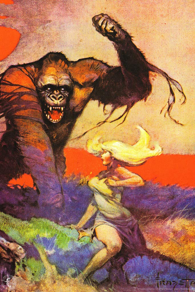 Amazon.com: Kong Original by Frank Frazetta Wall Art Gothic Fantasy ...