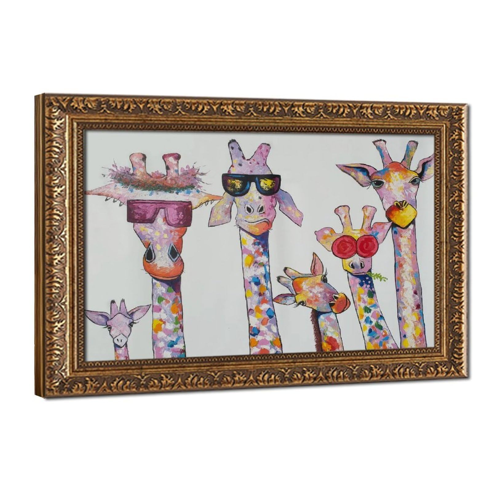 Bareronor Giraffe Poster Canvas Poster Bedroom Decor Landscape Office Room Decor Gift 20" L X 30" W