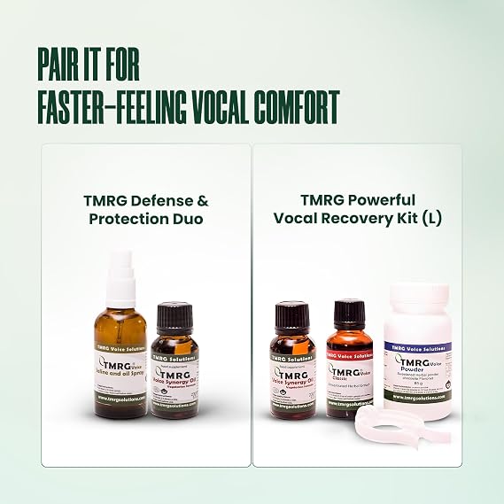 Voice Synergy Oil Triple Action Professional Vocal Cord Remedy 100% Natural Herbal Voice Supplement Drops (20ml)