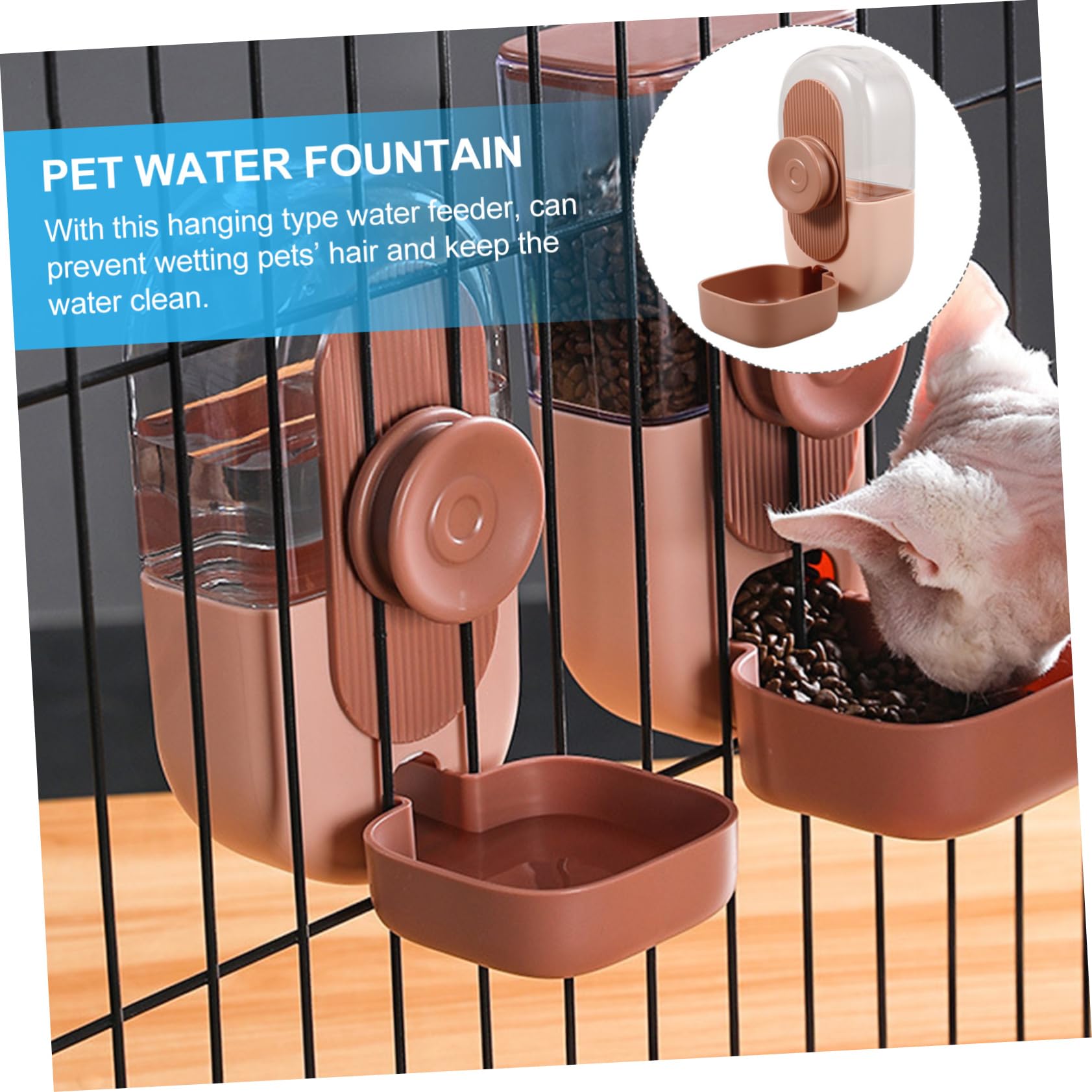 BESPORTBLE 4 Bebederos Automáticos para Mascotas Estación De Agua para Perros Jaula Colgante para Un Fácil Acceso.