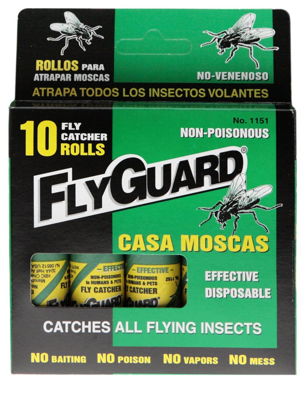 Guard Fly Insect Flyguard Fly Catcher Catches All Flying Insects 10 Roll (1) : Amazon.in ...