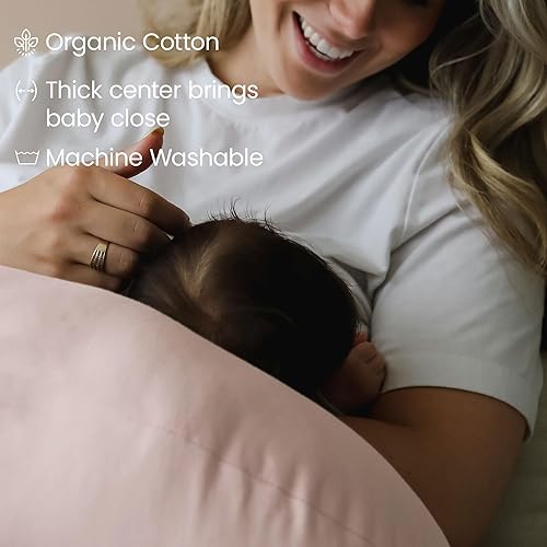 Miniatura 10 de snuggle me Almohada de lactancia orgánica  Biberón y almohada de lactancia con funda de algodón orgánico y relleno de fibra, almohada de