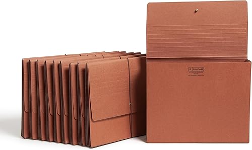 Smead Redrope - Cartera expandible, cierre de solapa y cordón, expansión de 3-12 pulgadas, refuerzo totalmente forrado resistente a desgarros,