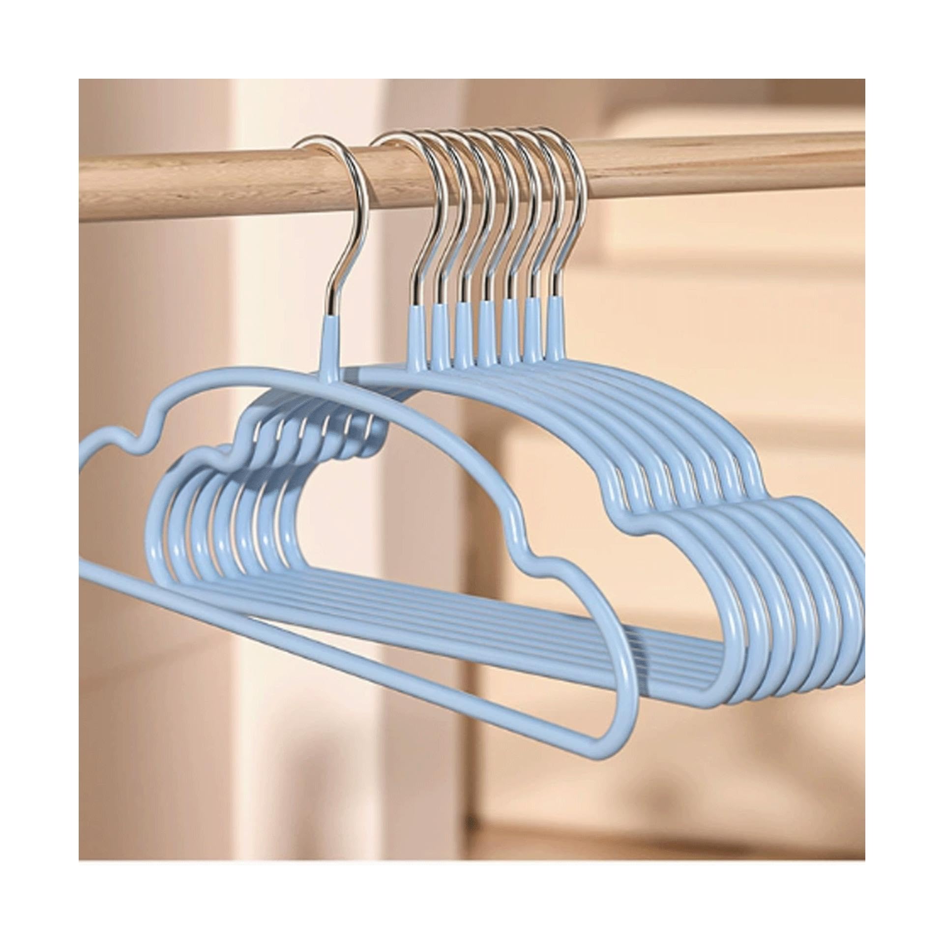 10 Packs Children's Clothes Hanger Plastic-coated Coat hanger