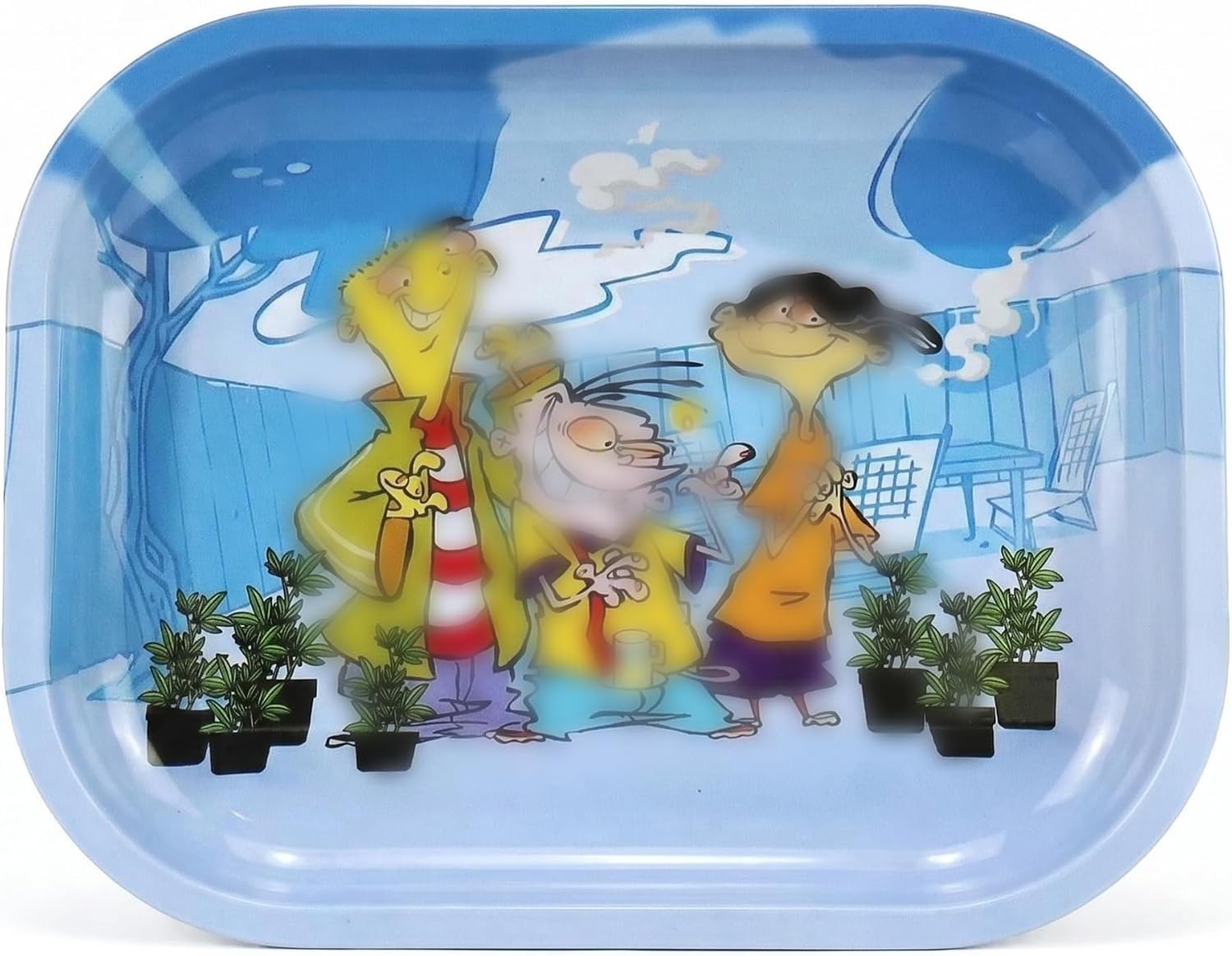 Rolling Trays Premium Small Metal Tray with Design - Perfect Size for Home Or Travel Accessories