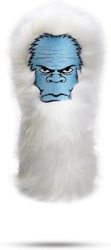 Pins & Aces Yeti Driver Head Cover - Premium, Hand-Made Fuzzy Driver Headcover - Funny, Tour Quality Golf Club Cover - Style and Customize Your Golf Bag...