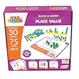 Mathcubes - Place Values - 30 Activity Set, Build & Learn, Blocks & Boards Hands On Math, Developmental & Education Set, Kids Ages 4+