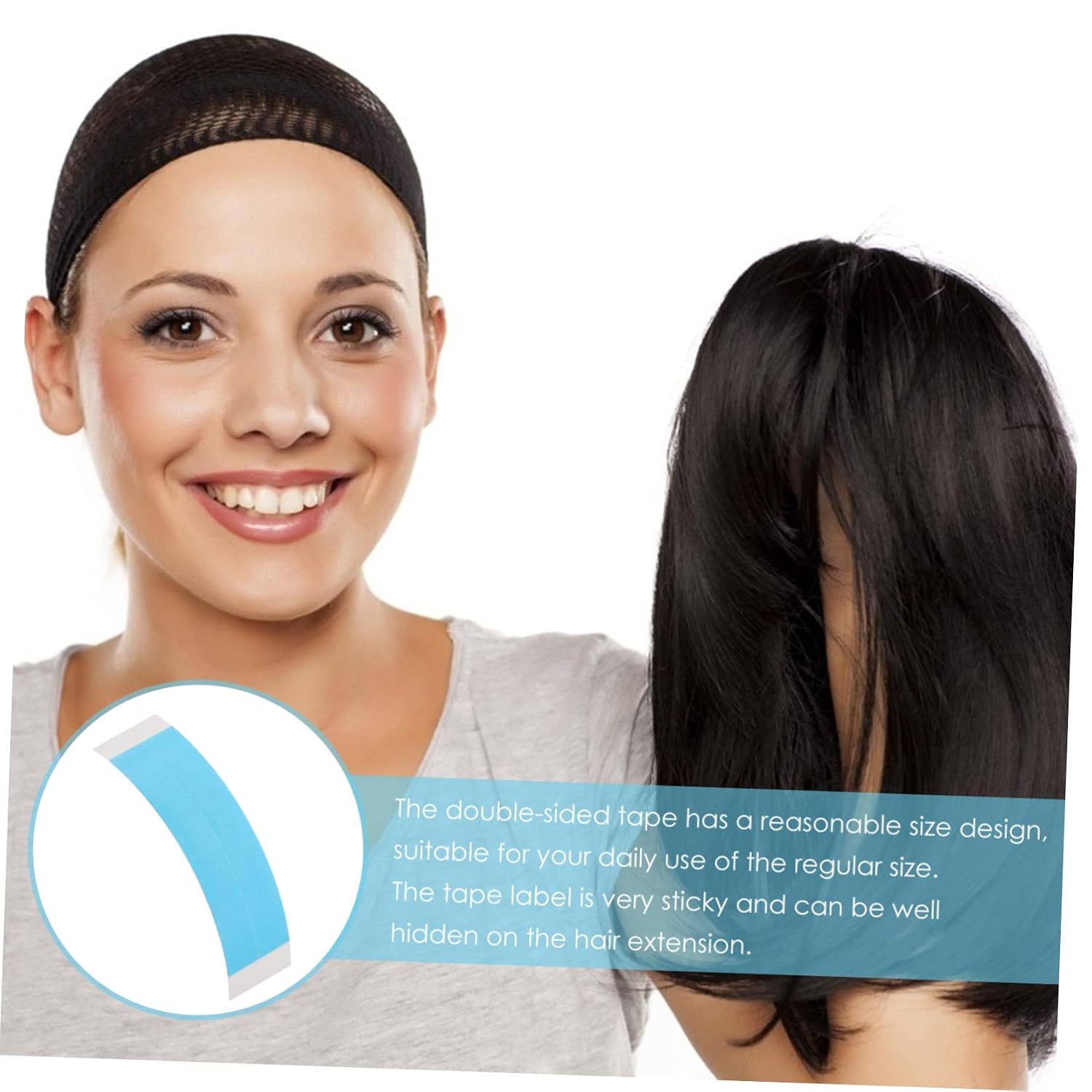 VICASKY Hair Extension Strip Tape Double Sided Wig Tape Adhesive Strips Quality Material Easy to Apply