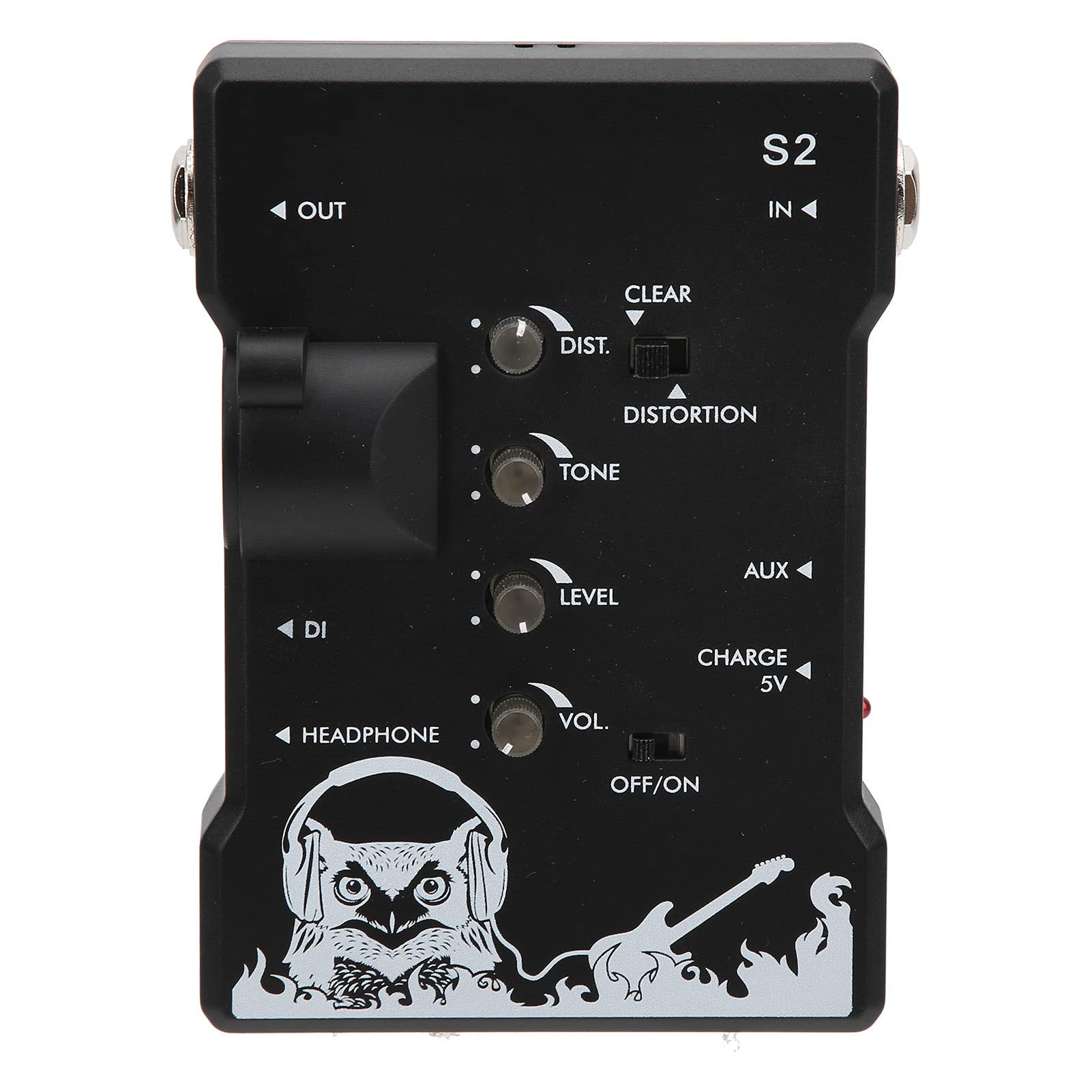 Kopfhörerverstärker Kompakter Wiederaufladbarer Tragbarer PreStage DI-Trainer mit XLR-Ausgang für Musiker und Audiophile 3,1 X 4,5 X 1, Zoll (Gitarre)