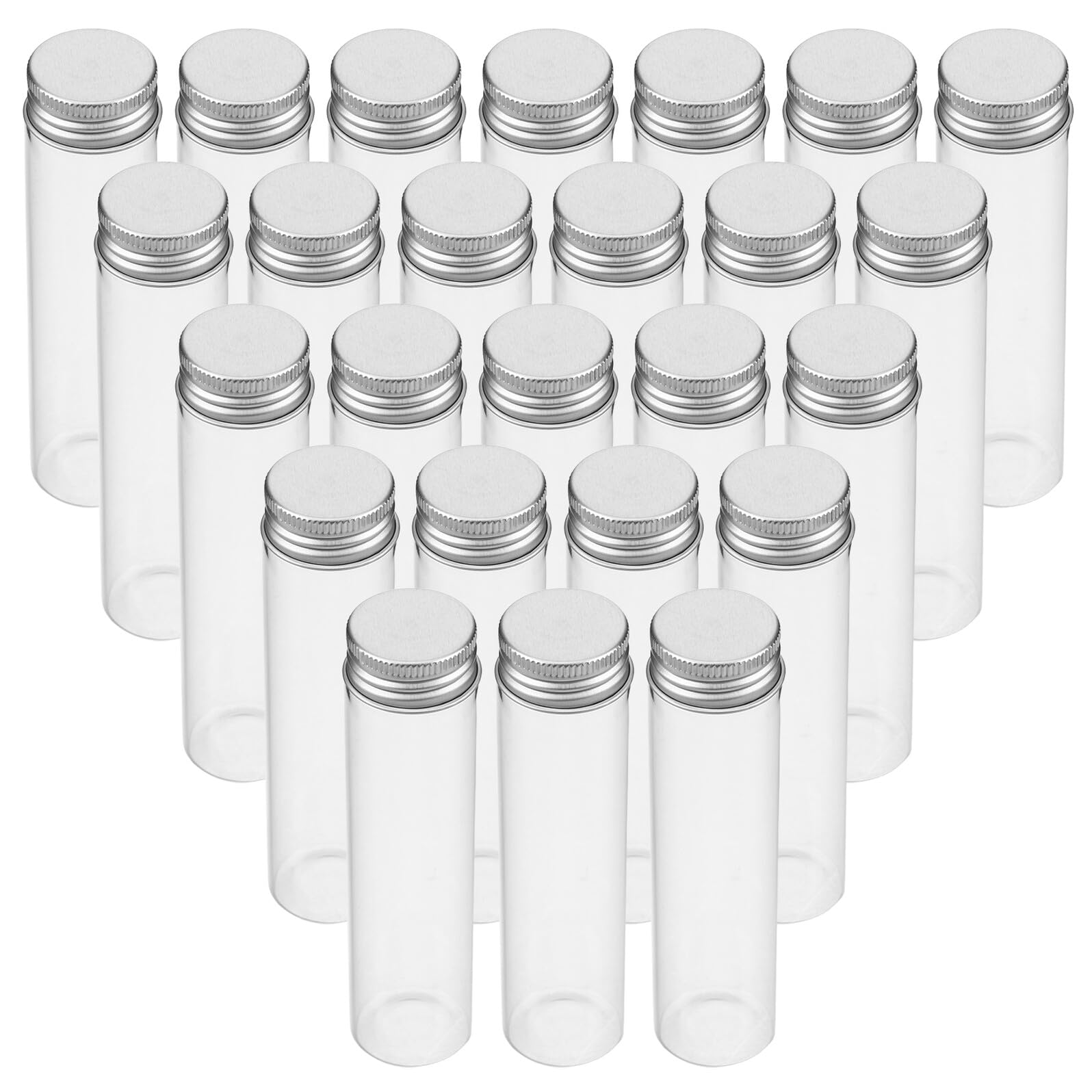 Alipis 30 Tubos De Ensayo De Vidrio Con Tapón De Rosca Ideales Para Muestras También Disponibles En Formato Mini Para Viajes Transparentes