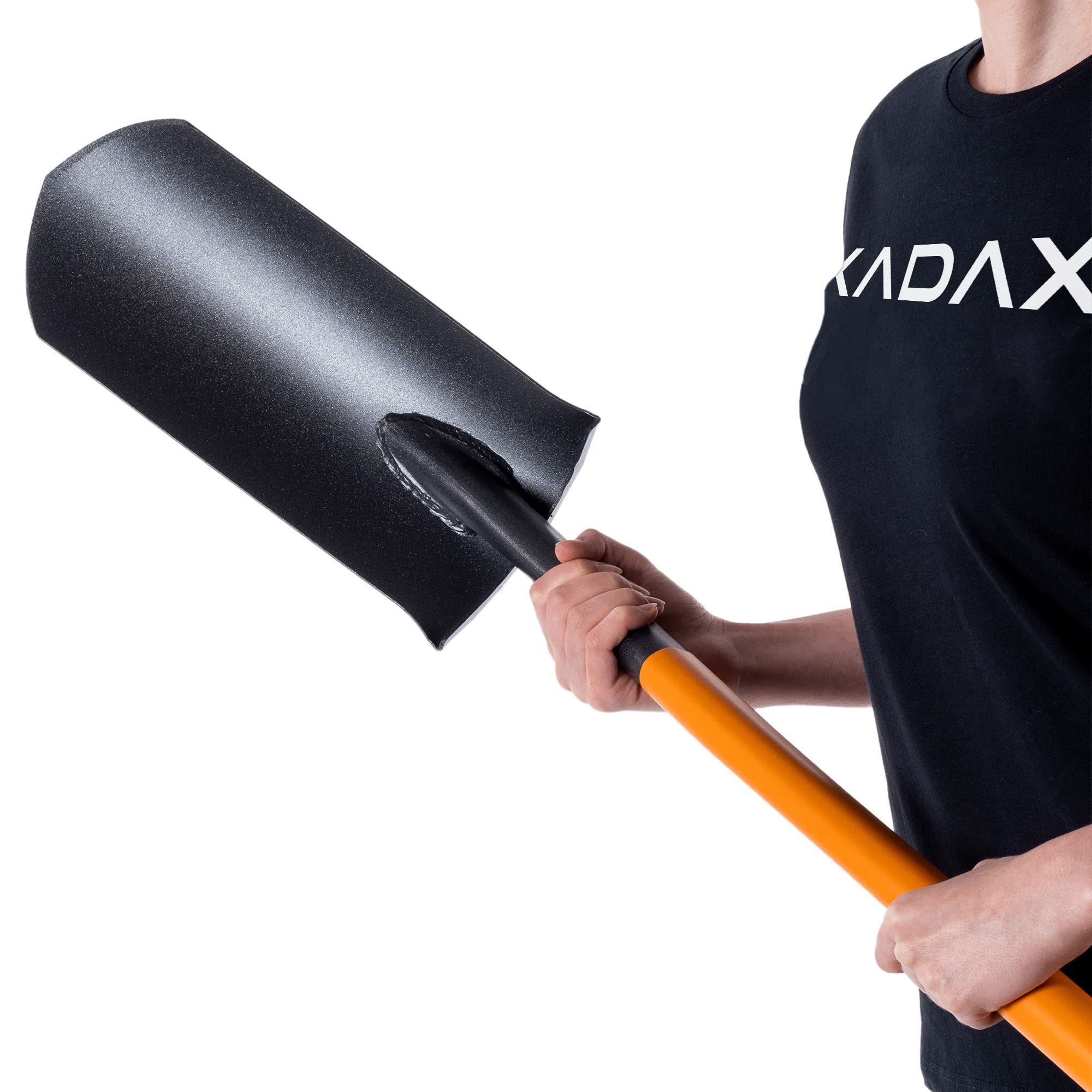 Spaziali di drenaggio Kadax, sponsor di drenaggio con mantello D, pala in acciaio, pala di pizzo con stelo, vanga da giardino ai fori, paletta di drenaggio, vanga (121 cm, nero/arancione)