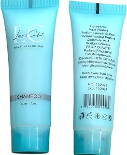 Luxe Comfort Travel Shampoo, Coco Scent, 1 fl oz, Hotel Amenity, 100 Pcs/Pack