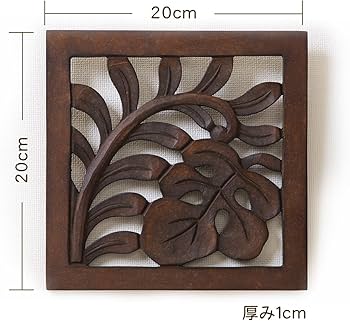 Amazon.co.jp: 51525 アジアン雑貨 フラワーMDFアートパネル 壁面装飾