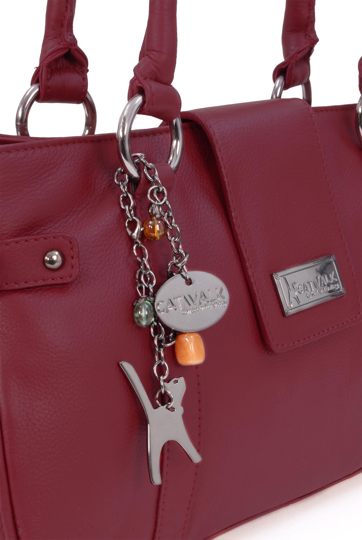 Catwalk Collection Handbags - Borsa a Spalla Media in Pelle - Borsa a Mano da Giorno da Donna - Multi Scomparti - Martina