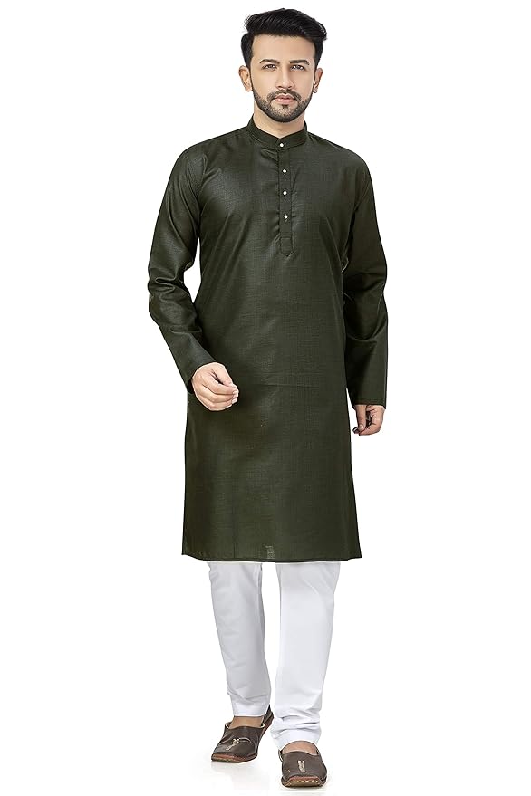 BE ACTIVE Cotton Blend Mens Ethnic Regular Only Kurta Multi Solid Colored at Rs. 284