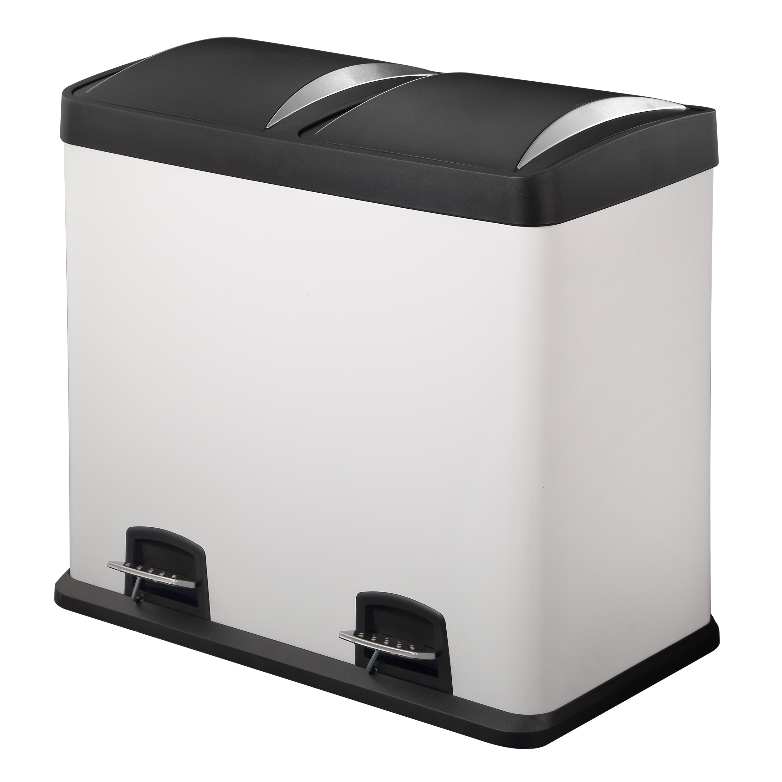 Buy Dual Recycling Bin 48L By HARIMA White Rubbish Bin Food Waste