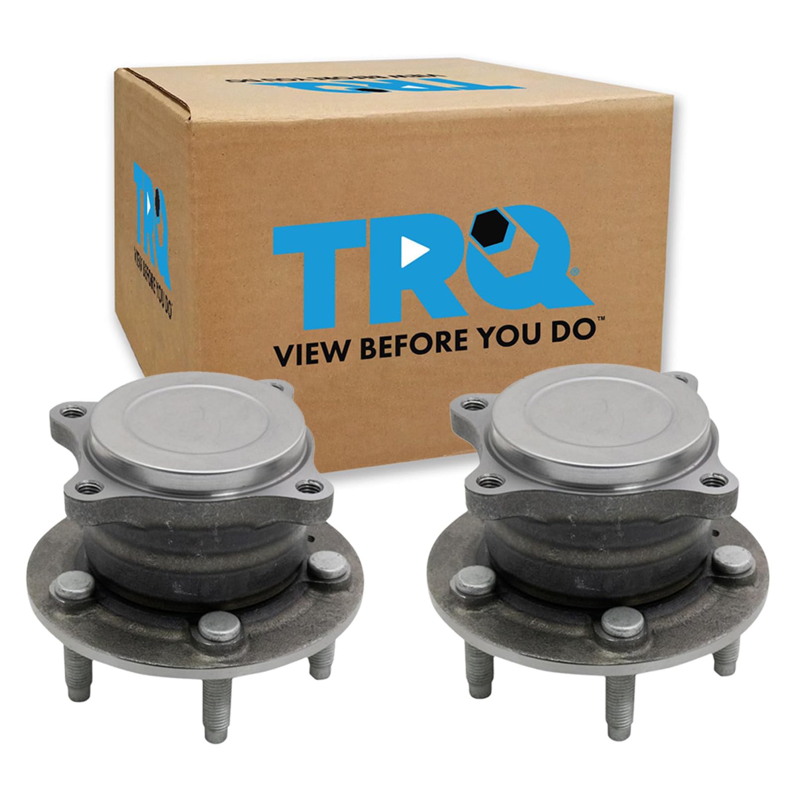 TRQ Rear Left and Right Wheel Bearing and Hub Assembly Set 2 Piece
