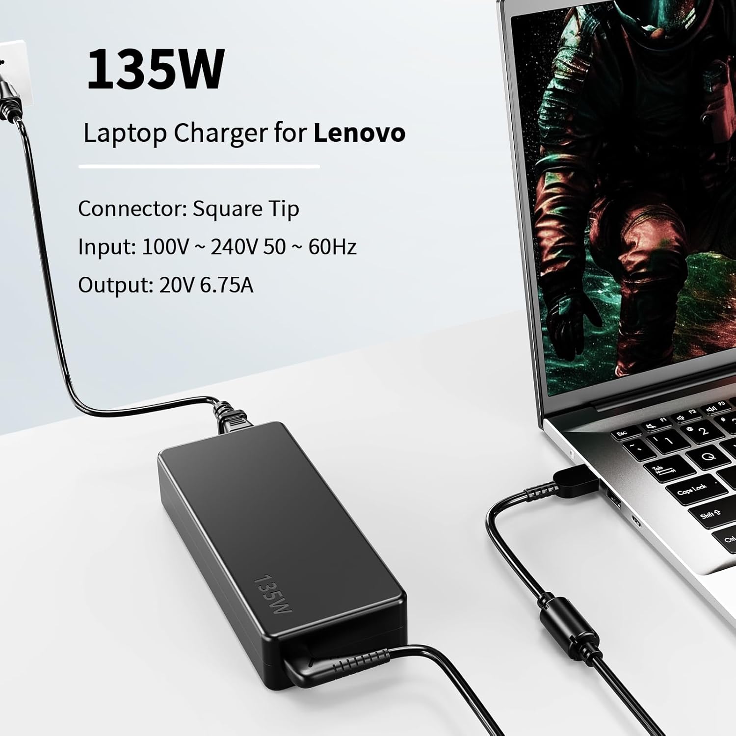 135W 20V 6.75A Laptop Charger Fit for Thinkpad AC Adapter 4X20E50558 Ideapad Gaming L340 3-15 135W Laptop Adapter Power - Image 4