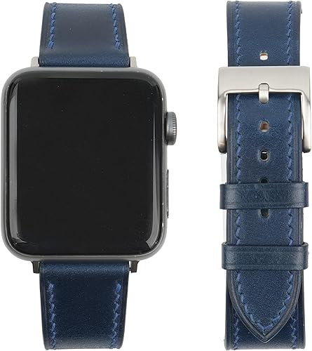 Miniatura 1 de Handdn Bands Compatible with Apple Watch Band 49mm 45mm 44mm 42mm 41mm 40mm 38mm Men Woman Shell Cordovan Leather Wristband Replacement Band