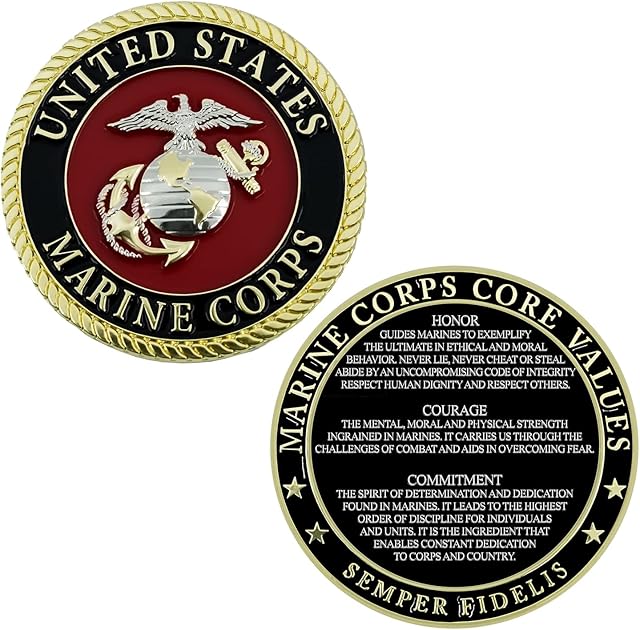 Military Gift Shop USMC Challenge Coin - Marine Corps Coin