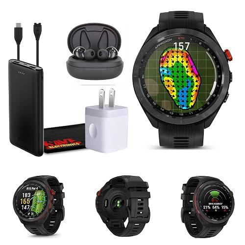 Garmin Approach S70 47MM Black- Golf GPS Fitness Tracker Smartwatch