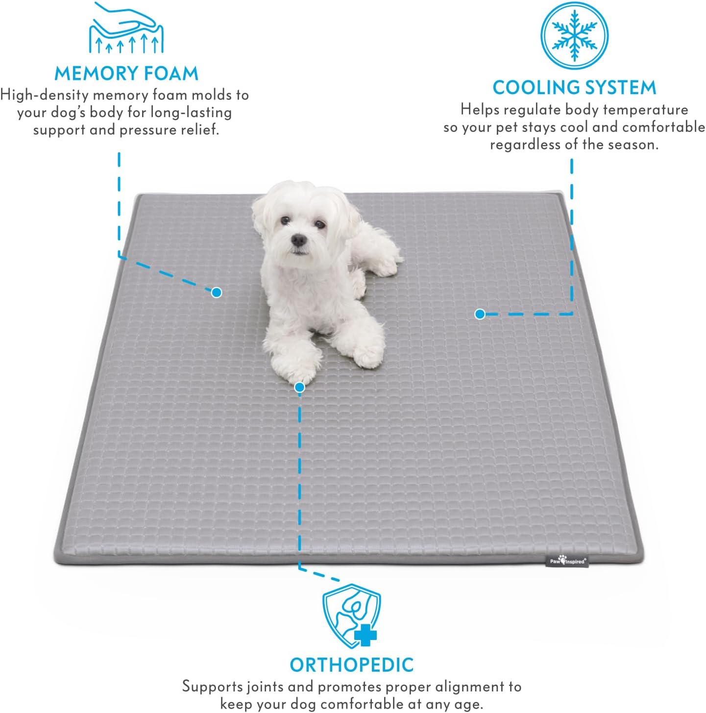 Keep Your Pup Cool and Comfortable: Review of the Paw Inspired Cooling Orthopedic Crate Pad!