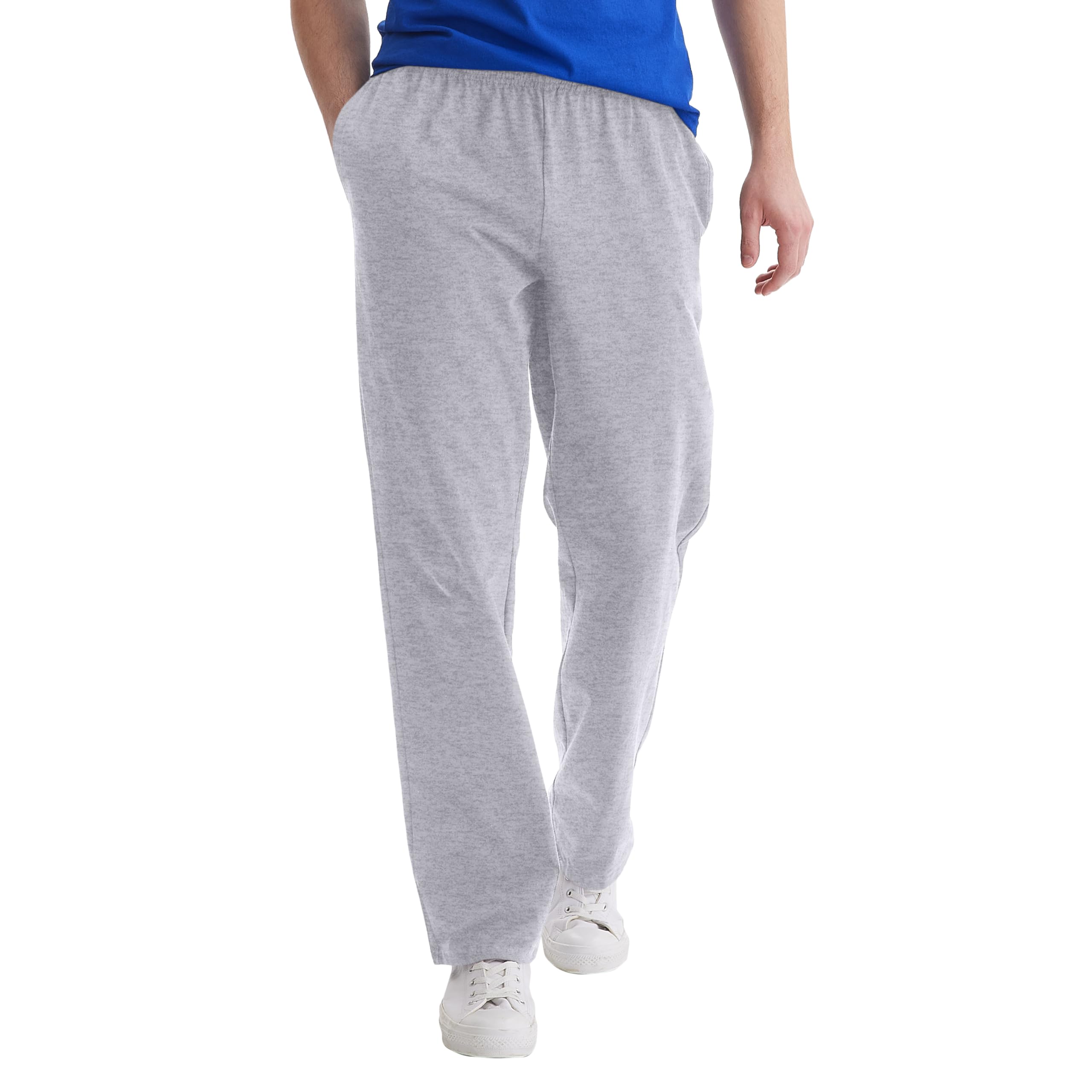 Hanes mens Essentials Men’s Sweatpants, Men’s Cotton Jersey Pants With Pockets, 33” Pants (pack of 1)