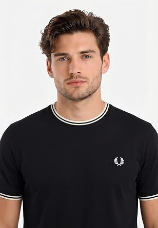 Fred Perry Twin Tipped T-Shirt Navy