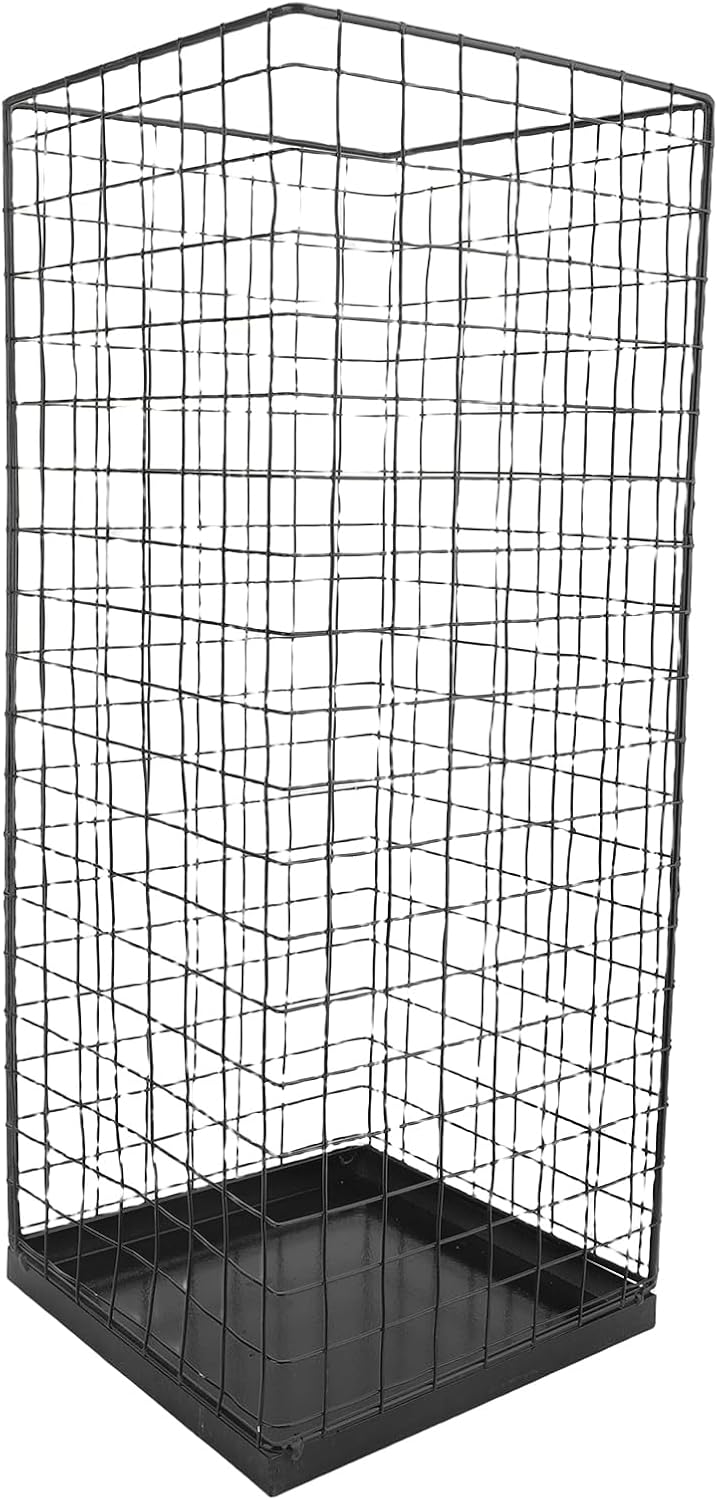 GIFTER Metal Entryway Umbrella Holder Indoor Outdoor with Bottom Drip Tray Sturdy Iron Stand for Umbrellas Walking and More