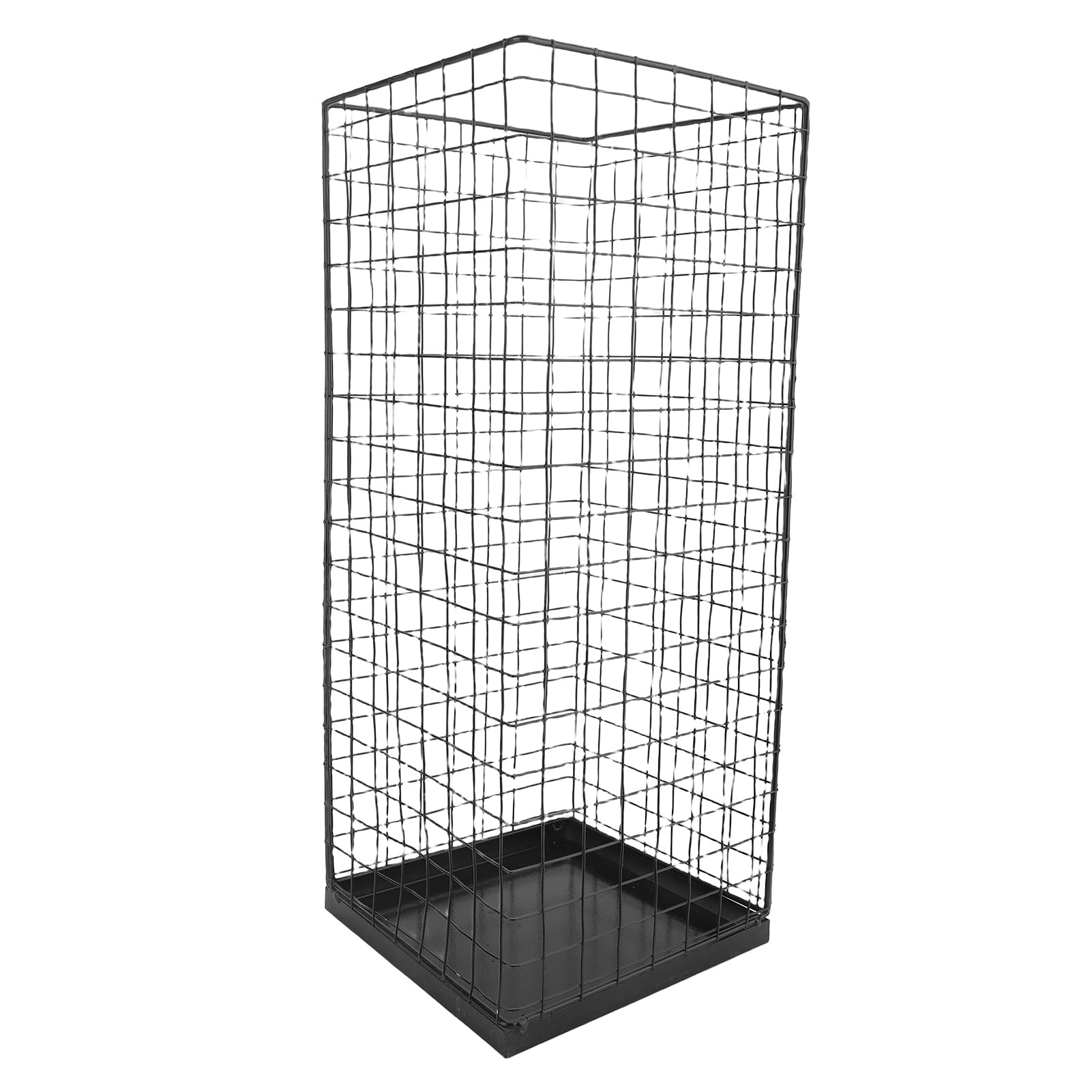 Porte-parapluie de rangement en métal d'intérieur avec bac égouttoir 50cm