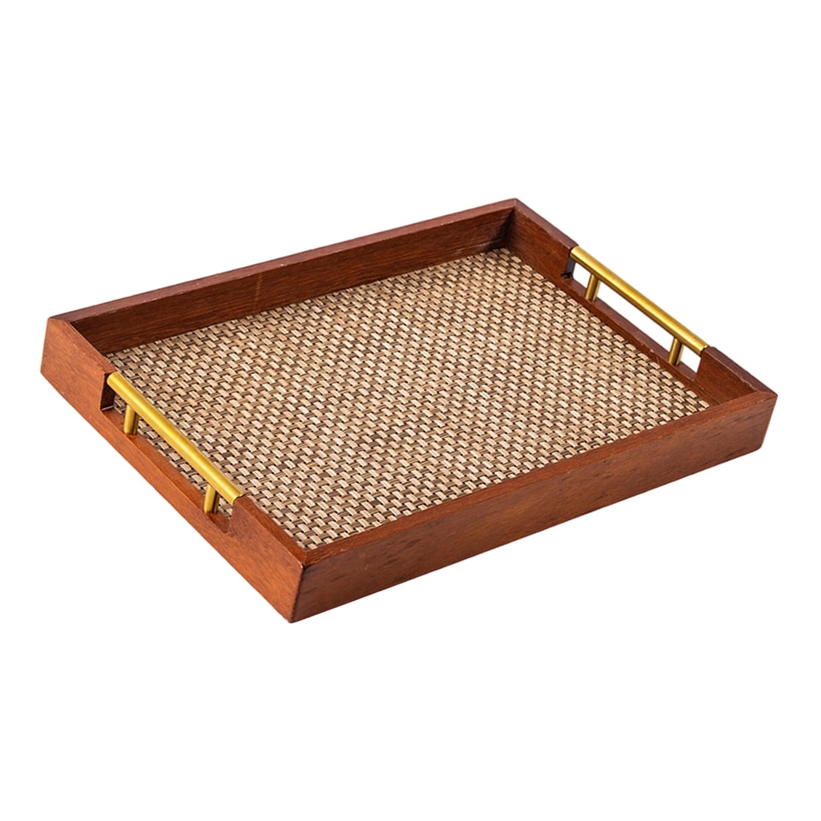 Ergonomic Handle Wooden Serving Tray for Easy Carrying and Serving of Items in Domestic and Social Event Metal TrayWooden Tray Featuring Ergonomic Handle for Use in Kitchens and Parties