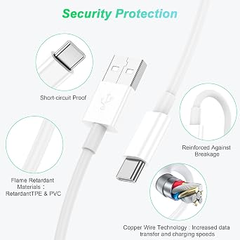 USB to USB C Cable 6ft 2Pack for iPhone 15/16/17 Charger Cord, Car Carplay Cable Fast Charging Compatible for Apple 17 Pro Max/16 Plus/for IPad Pro 12.9/11/Air 5th/4th Mini Gen, Type C Charge 6 Foot