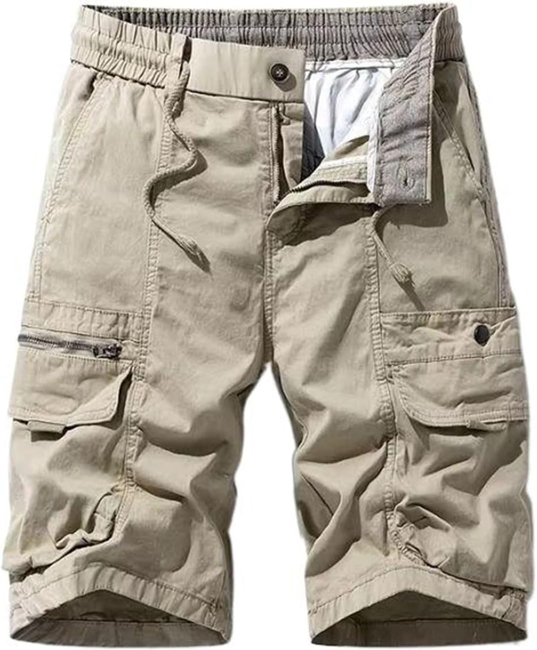 Men's Cotton Tactical Cargo Shorts, Hiking Fishing Utility Summer Shorts