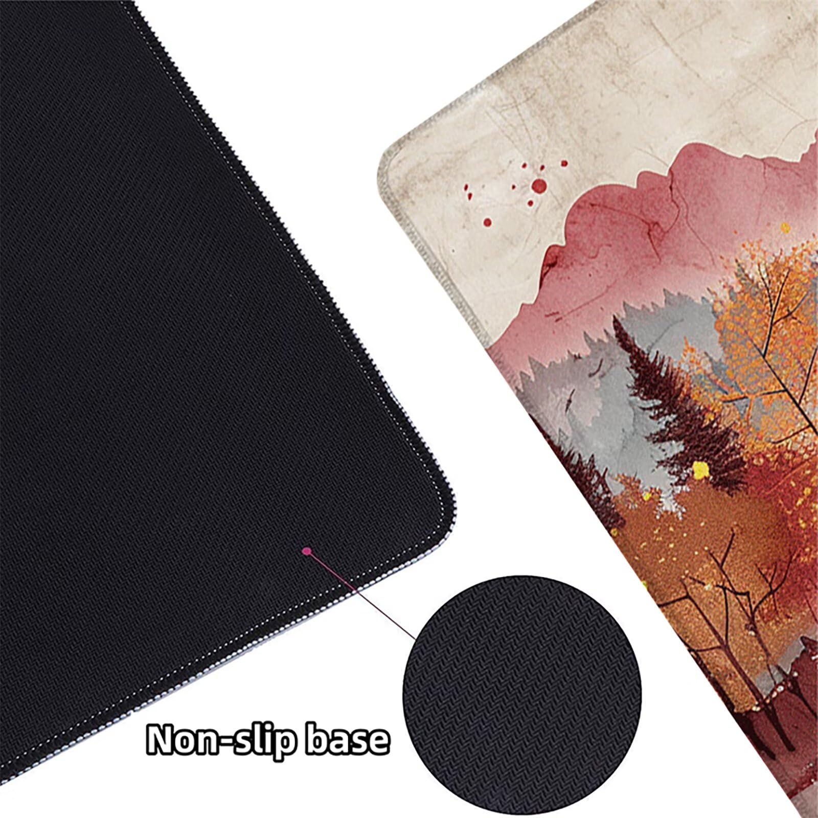 Bosque Alfombrilla Ratón Gaming XXL 1500x800 mm, Alfombrilla Gaming Blanco Mousepad con Base de Goma Antideslizante, Impermeable Desk Mat para Teclado y Raton, Accesorios Gaming Regalos de Hombre 9-6