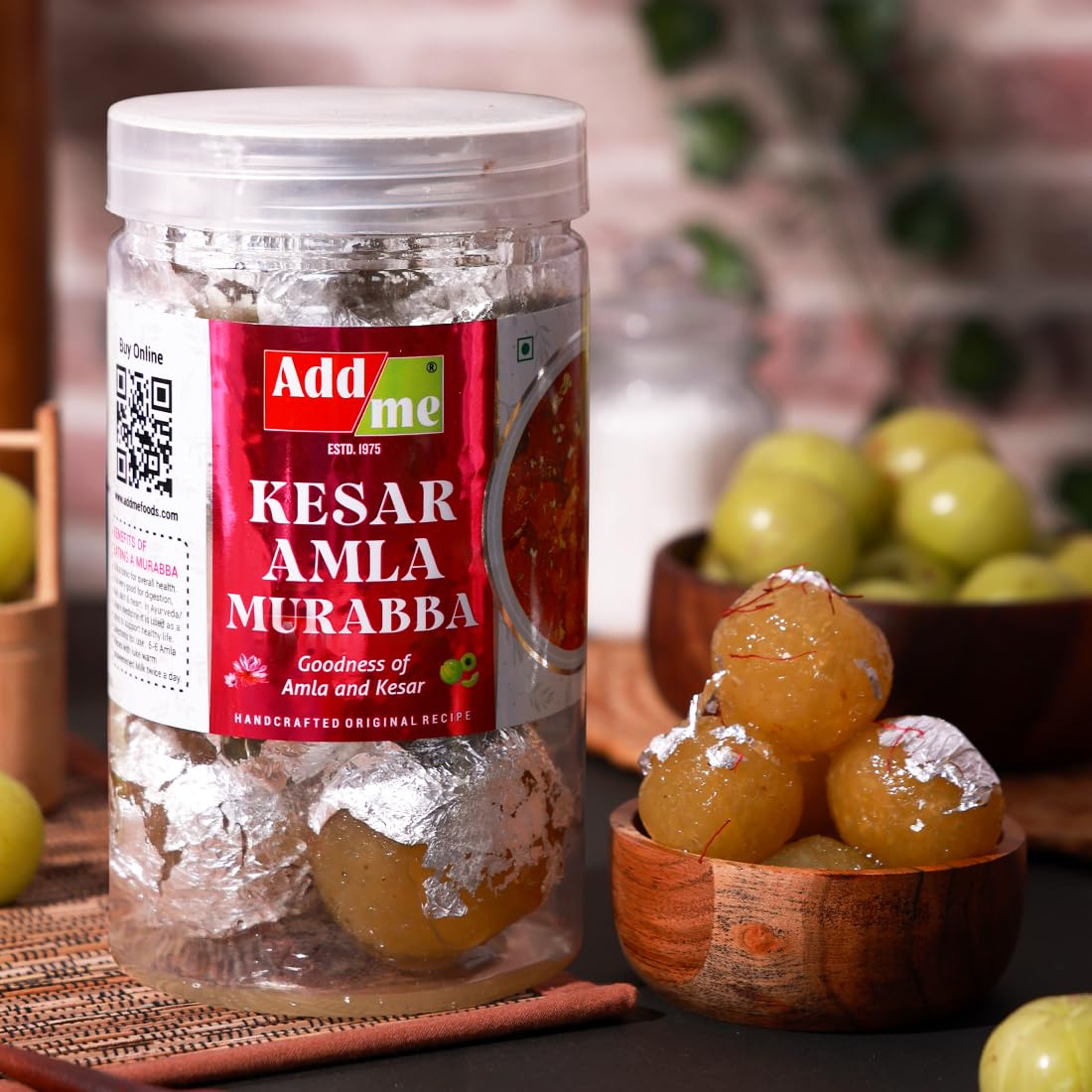 Add Me Sweet vark Amla Murabba Dry Without Sugar Syrup 800gm Pet Jar Amala murraba with Pure Vegetarian Silver Coating