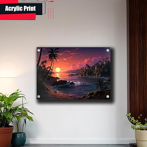 Miniatura 4 de Neon Sunset Vibes Florida Synthwave Sunset Framed poster Print, Retro Miami Style Wall Art, poster Prints, Art Decor