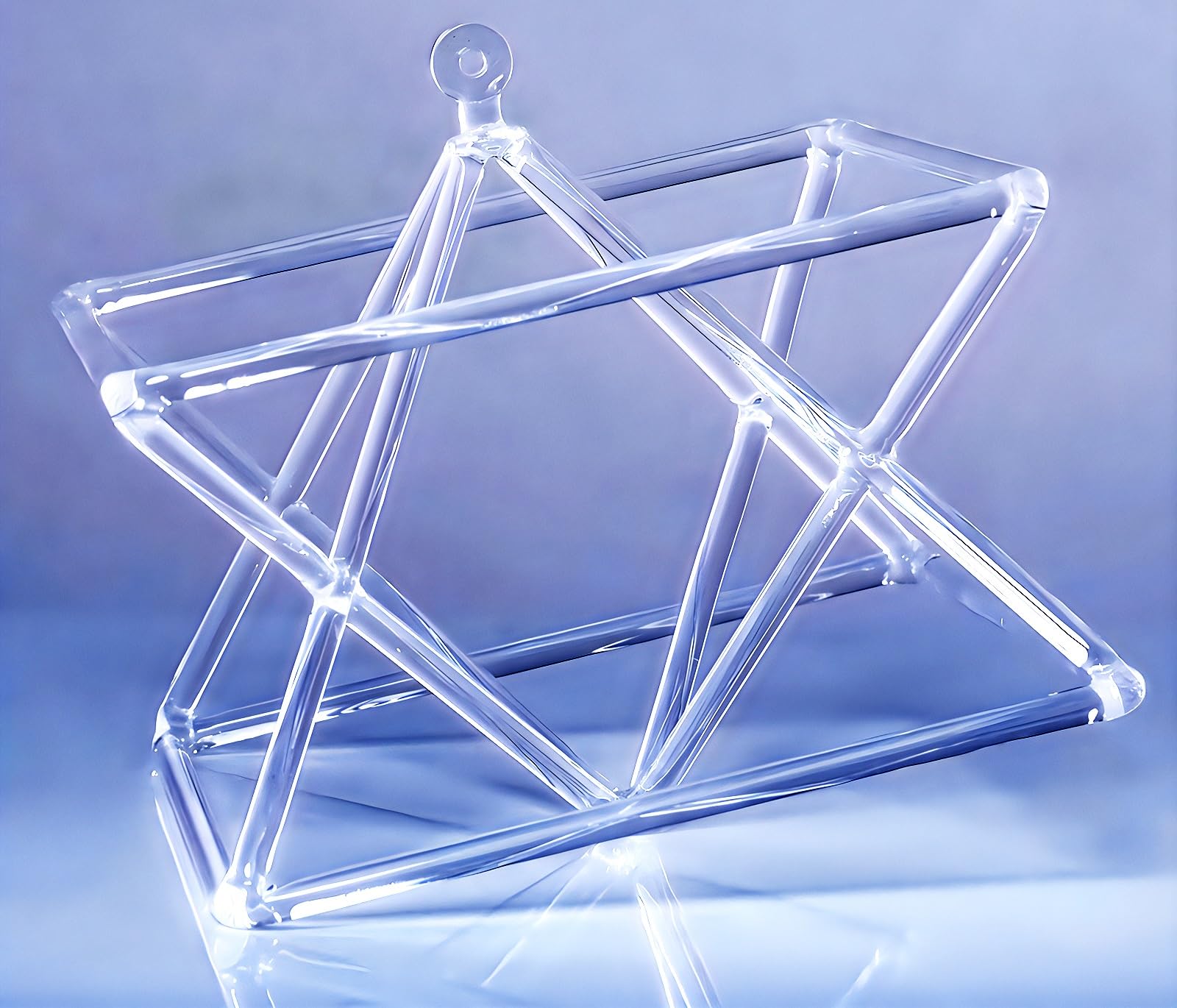 Pirámide Merkaba De Cristal Transparente para Cantar, Pirámide Merkaba De Cristal De Cuarzo para Meditación Curativa, Sanación con Sonido, Regalo para La Oración.,7 Pulgadas